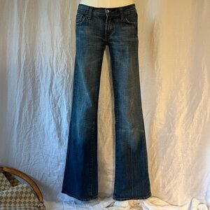 7 For All Mankind Bootcut Jeans Size 27 Medium Wash Low Rise Y2K Vintage